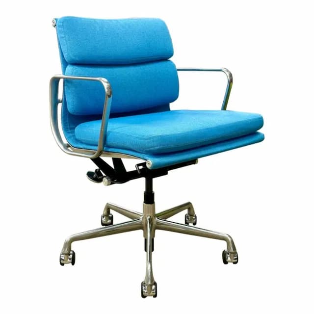 Eames Soft Pad, Management Height Chair (Satsuma/Chrome)