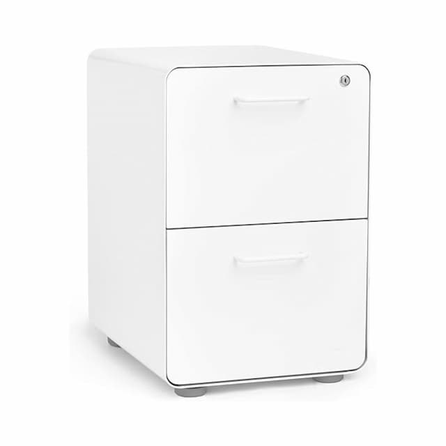 Stow 2-Drawer File Cabinet, White