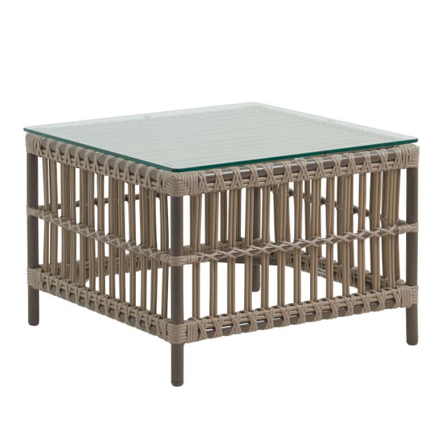 Caroline Side Table Exterior w/Glass Top