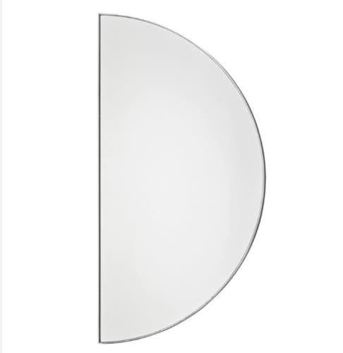 Mirror - 1/2 Circle, Silver