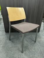 Stylex Brooks Wooden Back Stack Chair (Brown/Maple)