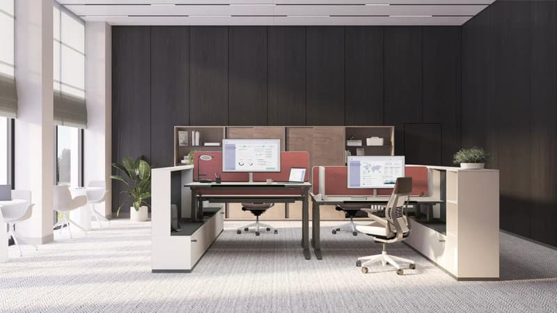 Steelcase Ology sit-stand desk, Wood