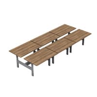Dual Height-Adjustable Benching
