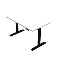 Mid-HAT Height Adjustable Table, 30X48, white top-black base